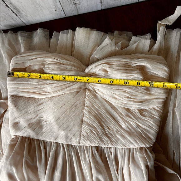 BHLDN Va Et Vien | Stunning Full Length Strapless Tulle Dress - Picture 16 of 16